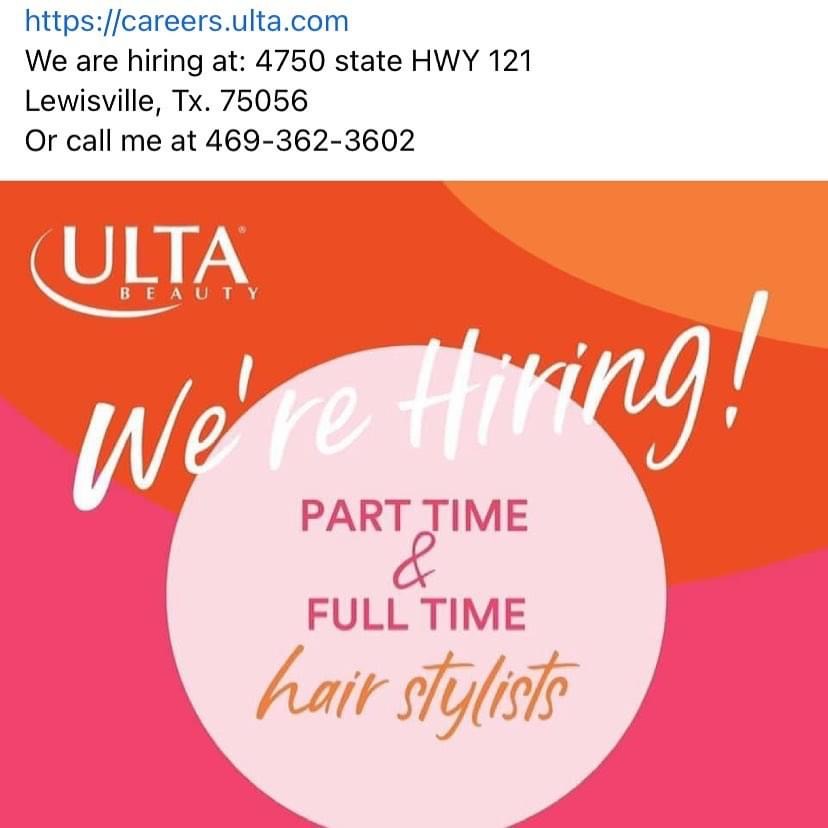 hair salons hiring near me part time